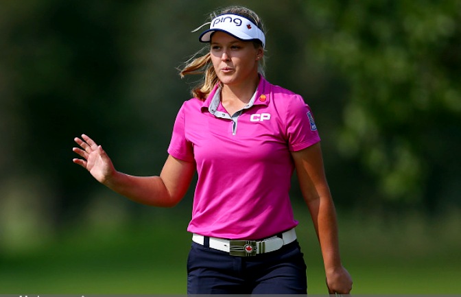Brooke Henderson takes slim lead into final day, © Getty Images