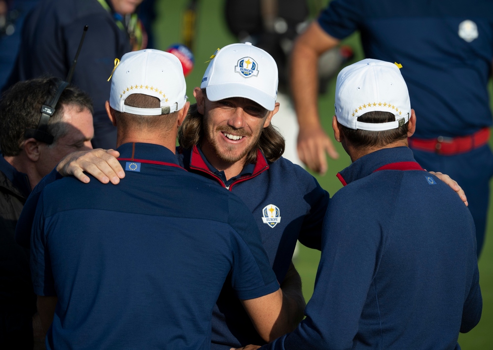 Tommy FLEETWOOD (ENG) during Day 1 afternoon Foursomes Ryder Cup Matches 2018,Le Golf National, Versailles, Paris,France, © Matthew Harris / TGPL