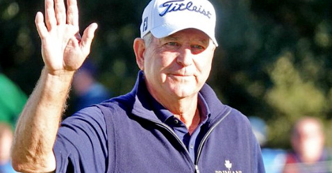 Jay Haas takes a two-shot lead in the PGA Tour Champions' playoff-opening.