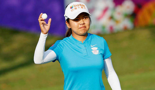 Wei-Ling Hsu has taken the 36-hole lead in Taiwan.