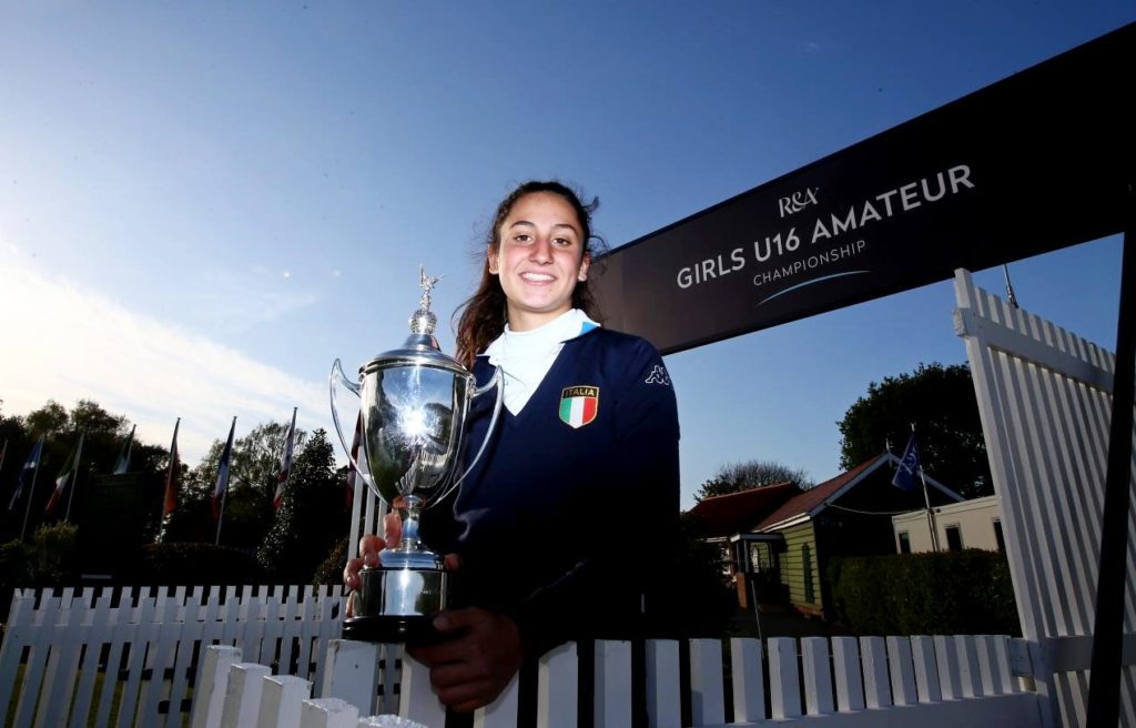 Italy’s Francesca Fiorellini won the R&A Girls U16 Amateur Championship at Fulford, York, © The R&A / Getty Images