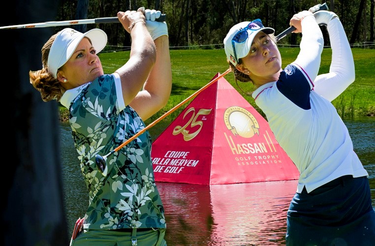 Lina Boqvist and Nuria Iturrios take 7-shot lead into final day
