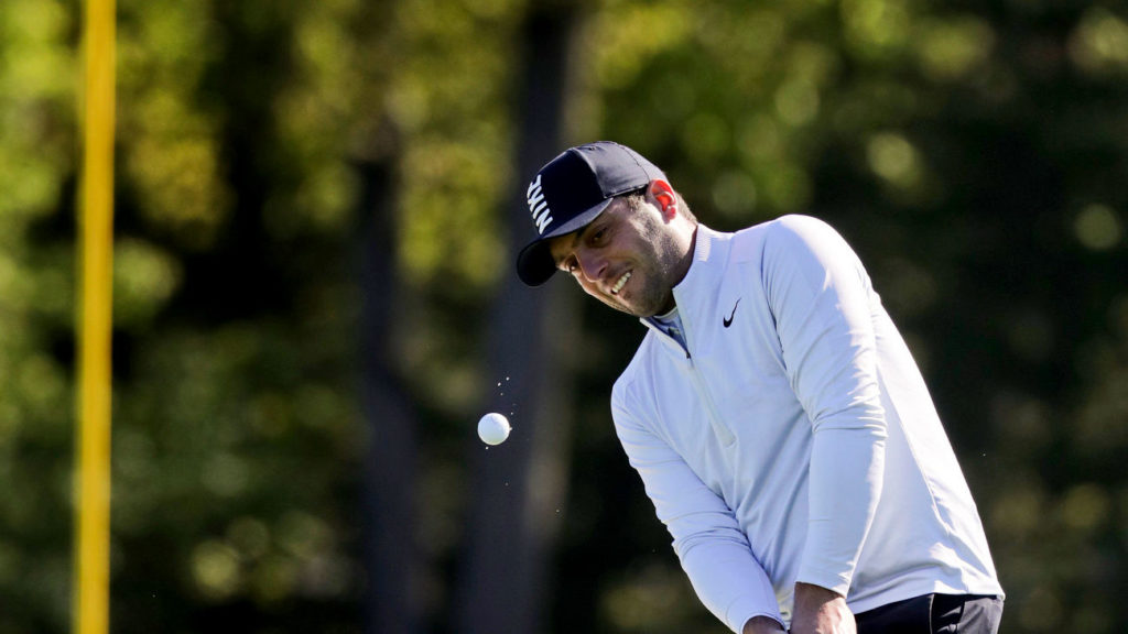 Francesco Molinari, of Italy during a practice round for the PGA Championship (AP Photo/Charles Krupa)