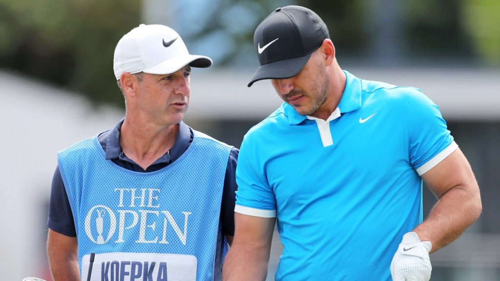 Koepka happy for caddie to steal spotlight at Royal Portrush