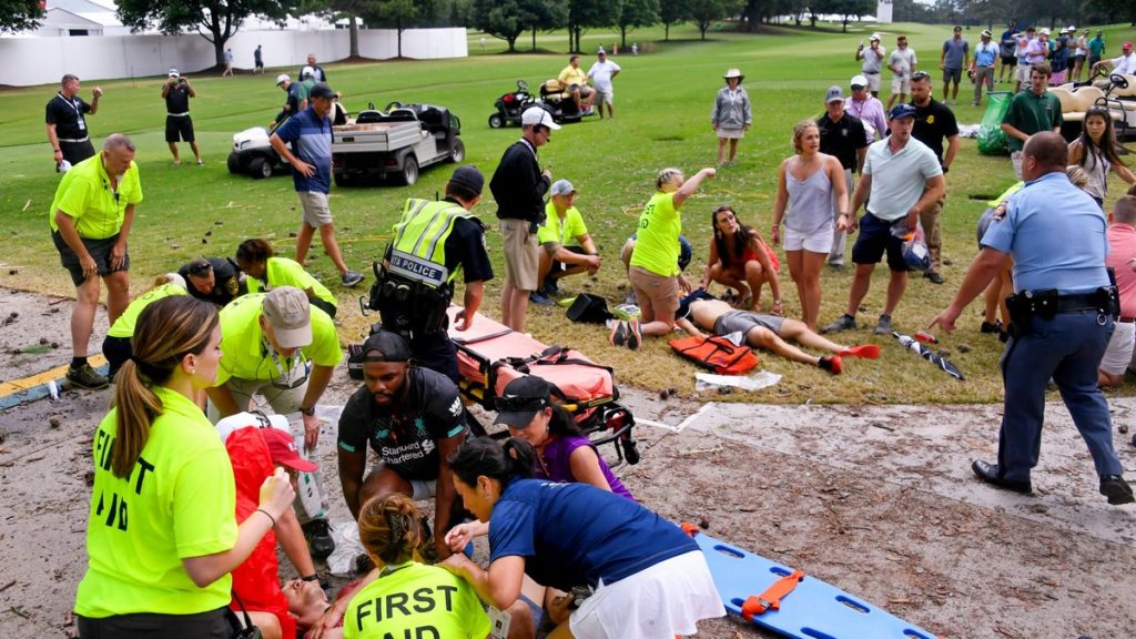Tour Championship R3 - Weather injures spectators and halts the action in Atlanta