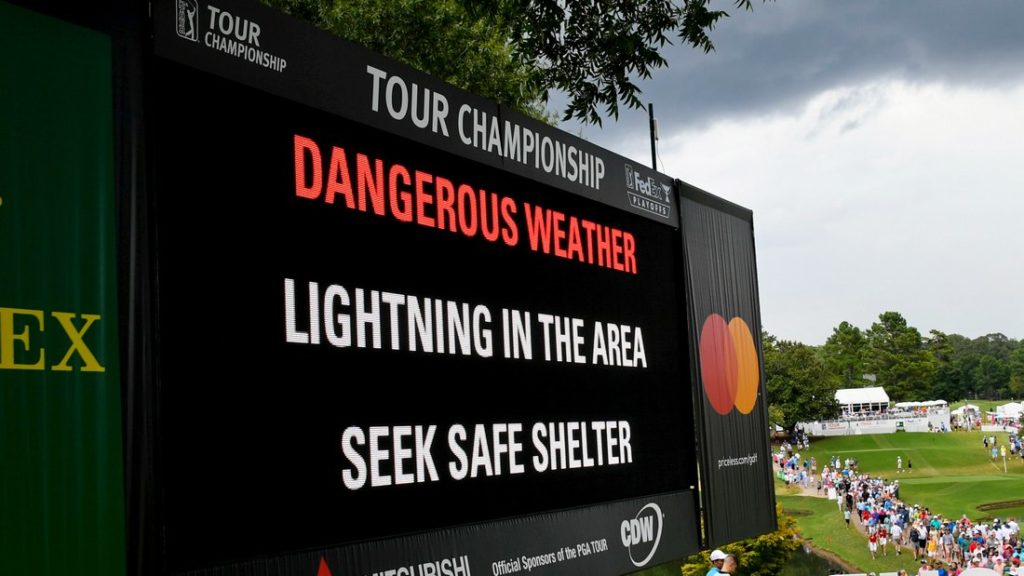 Tour Championship R3 - Weather injures spectators and halts the action in Atlanta