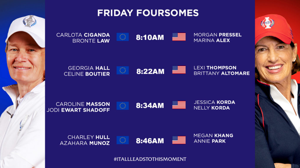Let the battle begin - Americans will tee off first