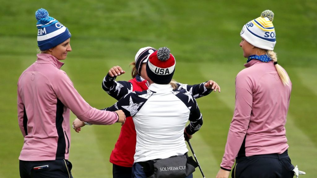 Europe lead Solheim Cup despite Nordqvist and Van Dam collapse - Morgan Pressel and Marina Alex fought back to claim a vital point for the United States.