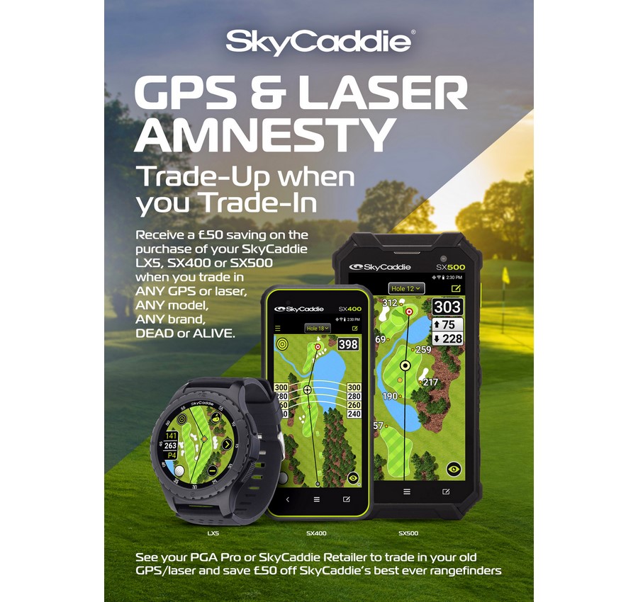 SkyCaddie’s laser & GPS ‘Amnesty’ launches