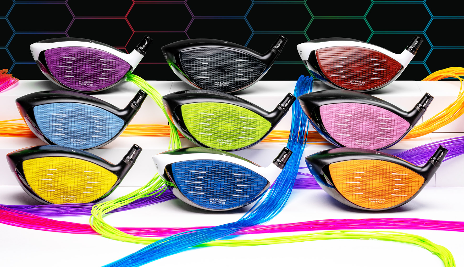 The TaylorMade Stealth 2 Plus driver can be personalised with one of nine face colours