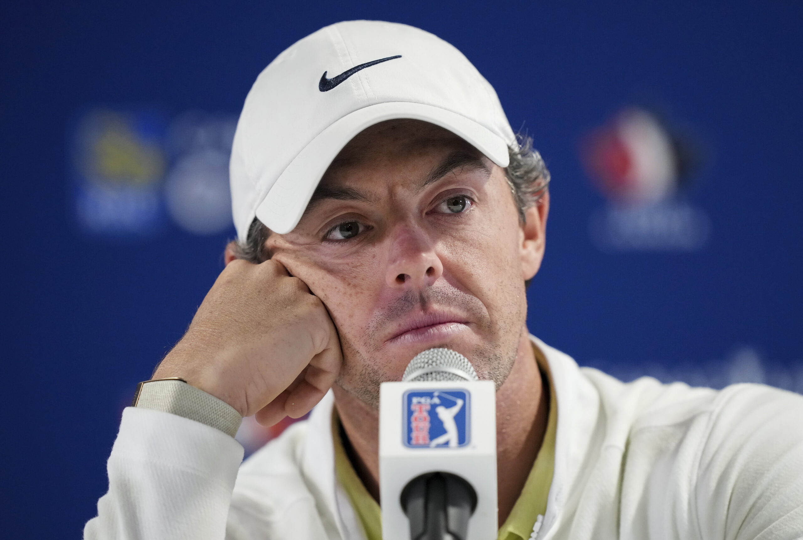 Rory McIlroy speaking at the Canadian Open