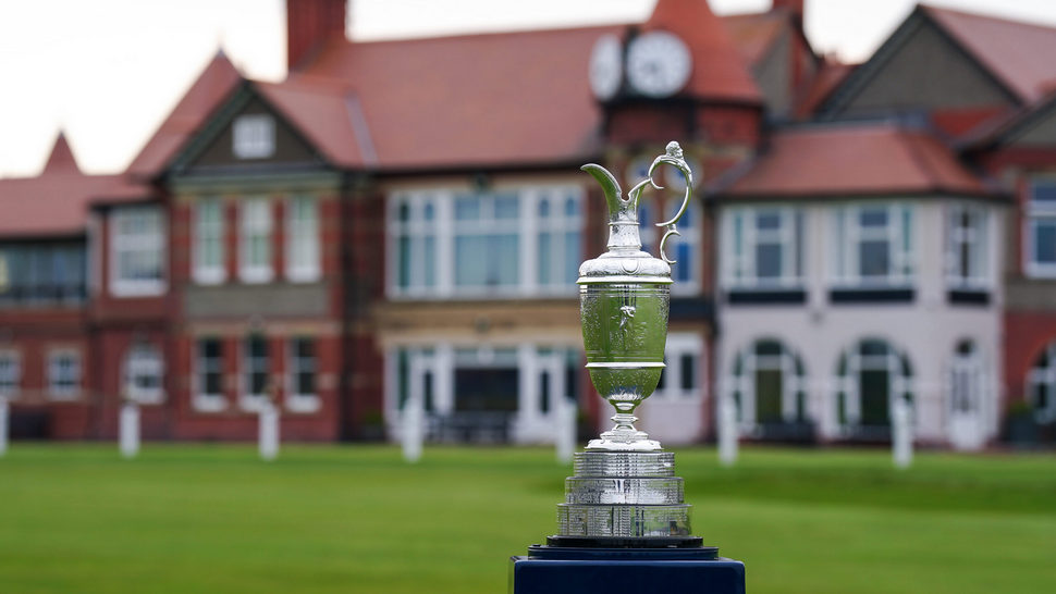 A view of the Claret Jug at Royal Liverpool