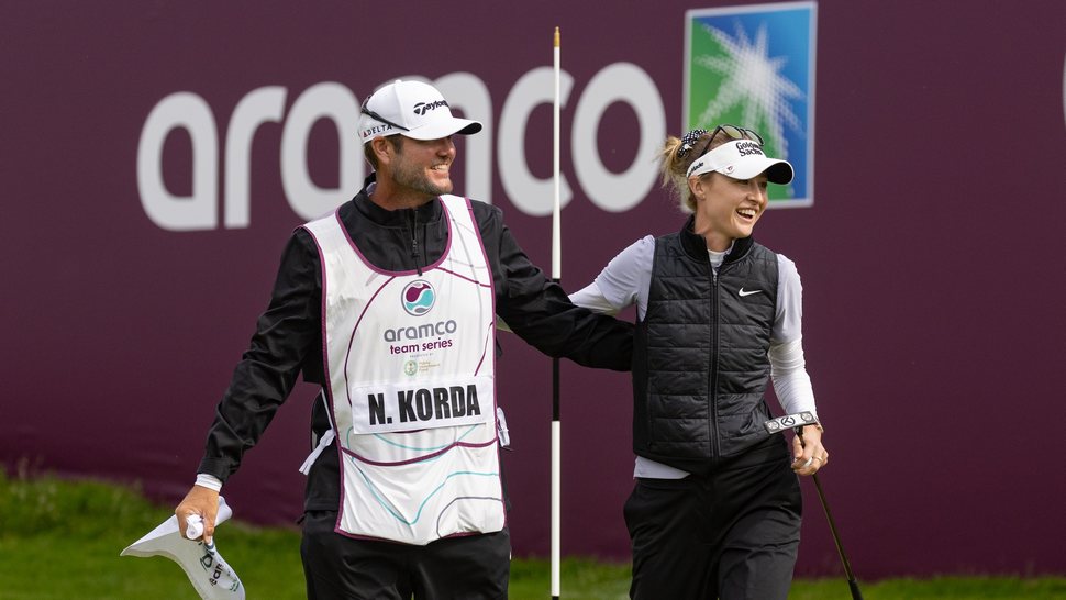 Nelly Korda of the USA during the final round of the Aramco Team Series - London