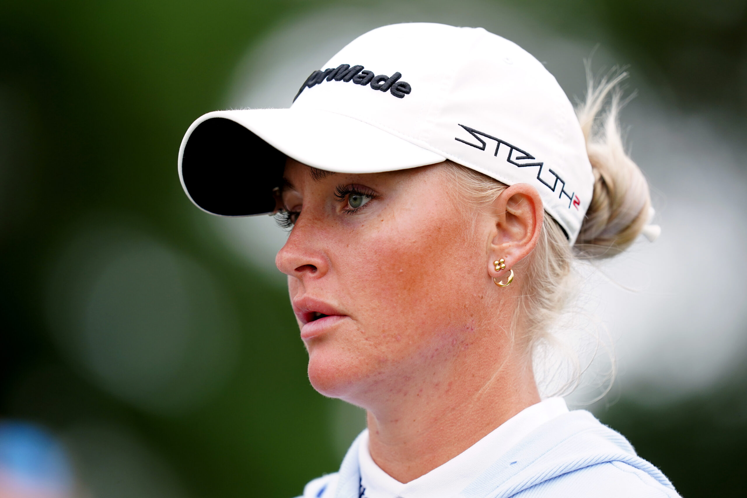 Charley Hull will head into the final round of the AIG Women’s Open with a share of the lead