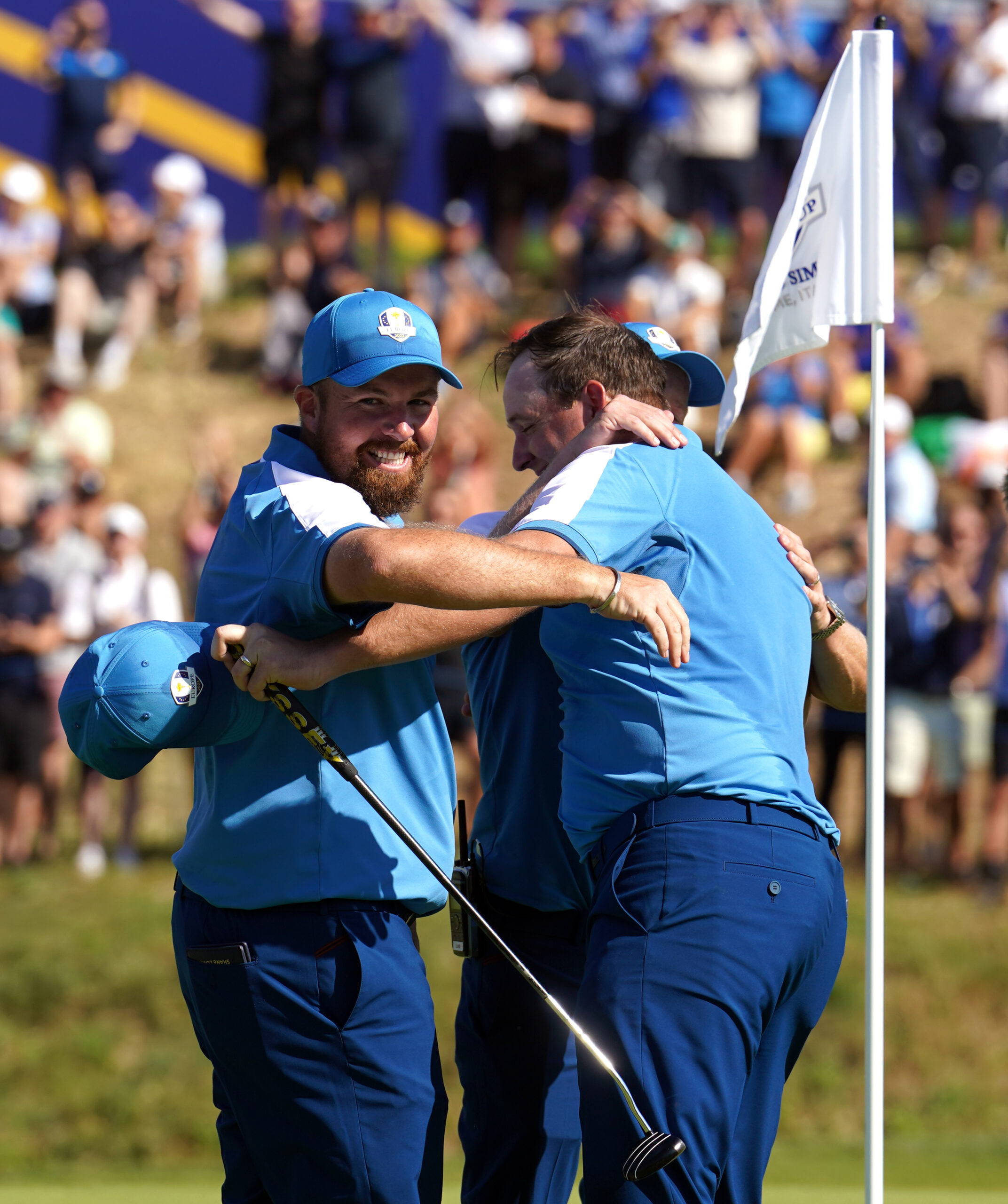 Shane Lowry helped Europe make a dream start on the opening morning of the Ryder Cup