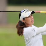 Atthaya Thitikul of Thailand plays a shot on the tenth hole during the third round of The Chevron Championship