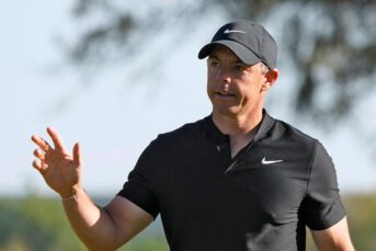 Rory Mcilroy (pictured) & Shane Lowry share lead with three other teams at the Zurich Classic