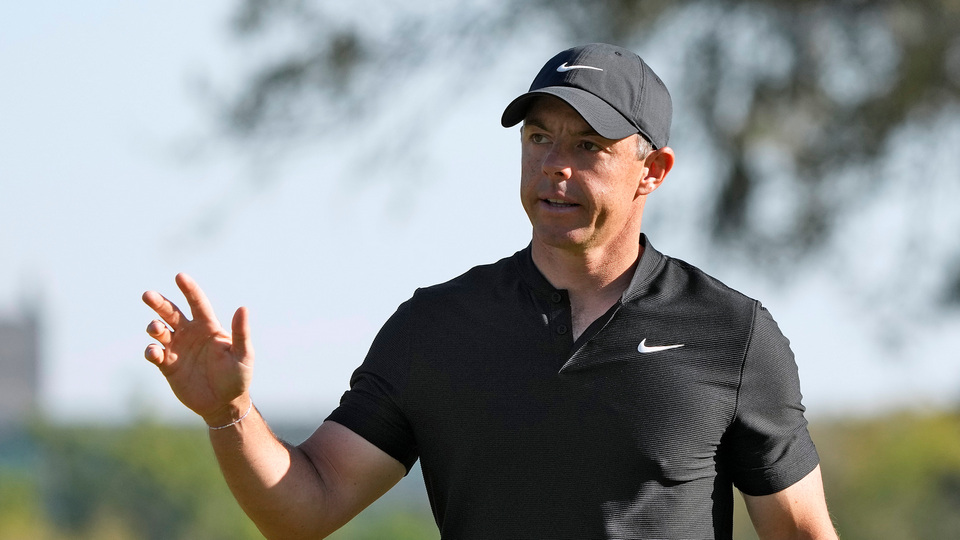 Rory Mcilroy (pictured) & Shane Lowry share lead with three other teams at the Zurich Classic