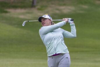 Manon De Roey in the second round of the Aramco Team Series, Seoul.