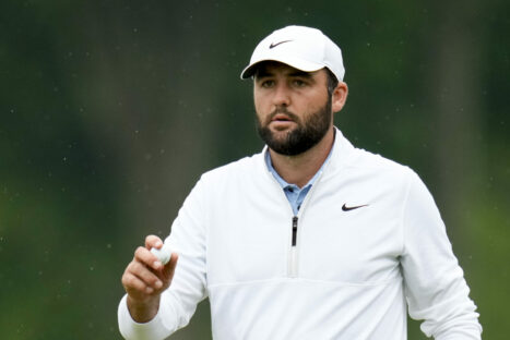 Scottie Scheffler in action at the US PGA Championship