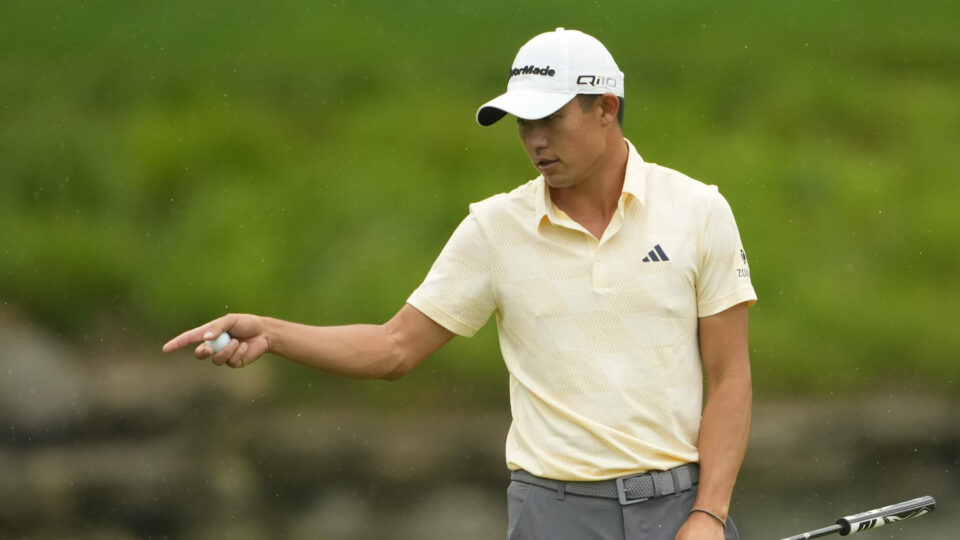 Collin Morikawa set the early clubhouse target on day two of the US PGA Championship at Valhalla
