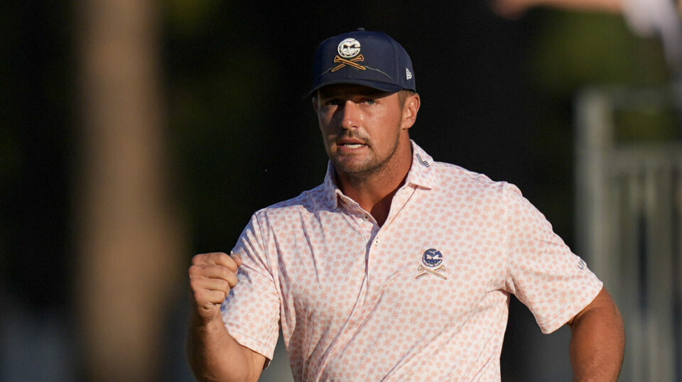 Bryson DeChambeau clenches his fist after a birdie at the US Open