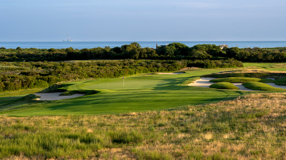 The 14th hole of Newport Country Club will play as the 5th during the US Senior Open