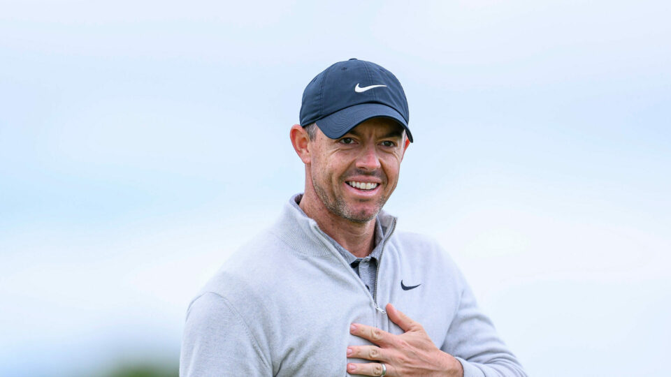 Rory McIlroy smiles during the Genesis Scottish Open