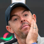 Rory McIlroy looks quizzical in a pre-tournament press conference