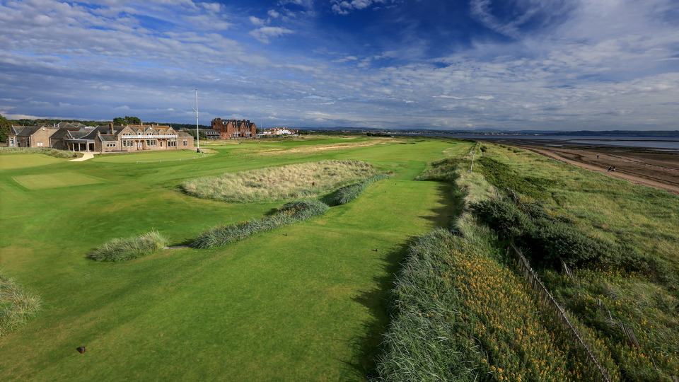 A general view of the par 4, first hole at Royal Troon