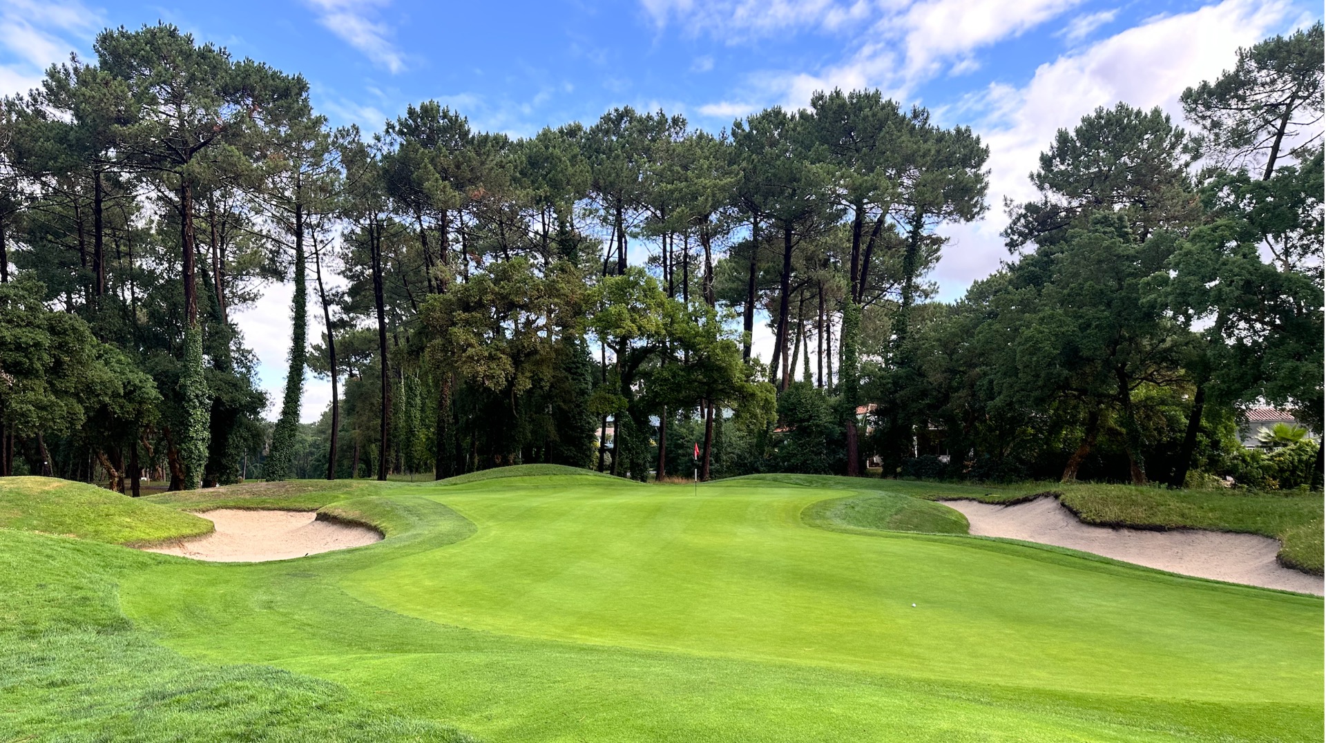 Guarded by bunkers at Seignosse Golf Club, France