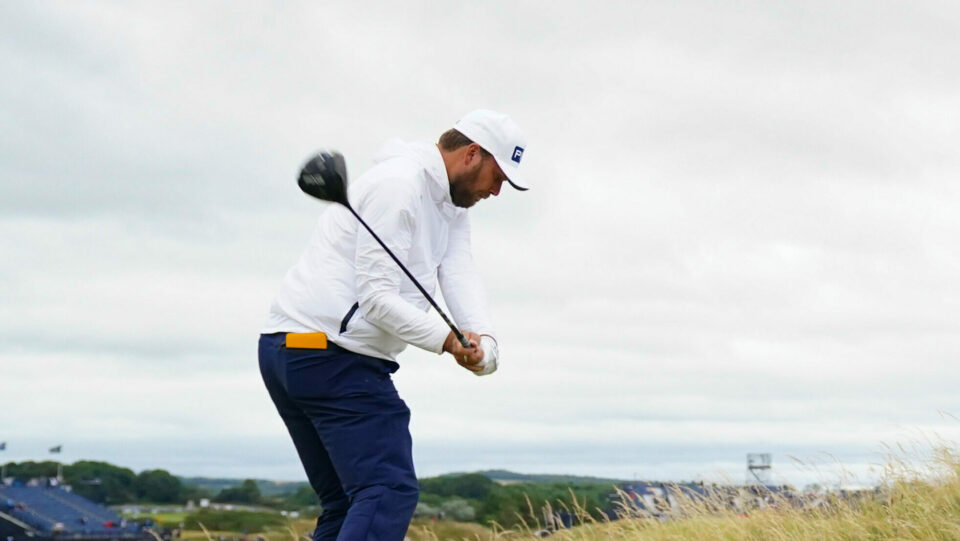 England’s Daniel Brown tees off at Royal Troon