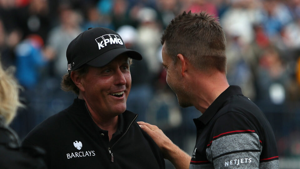 Henrik Stenson (right) beat Phil Mickelson in an epic duel to win the 2016 Open at Royal Troon