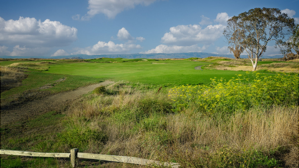 Baylands Golf Links, Hole No. 5 (Par-4), Palo Alto, California.