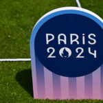 Tee marker signal on course prior to the 2024 Paris Olympics at Le Golf National