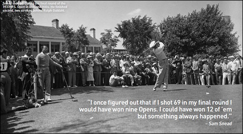 Sam Snead (pictured) played an exhibition match against Harry Weetman for the opening of Caesarea, the first golf course in Israel.